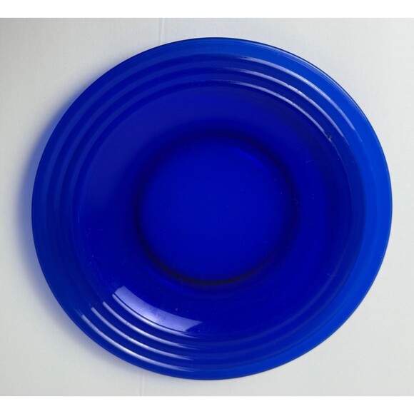 Bormioli Rocco Forum Saphir‎ Vintage Cobalt Blue Glass Salad Plate Dessert Italy - Picture 4 of 4
